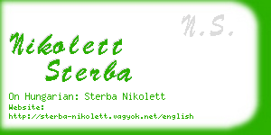 nikolett sterba business card